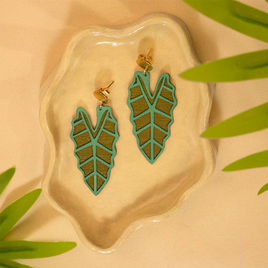 Aretes Zebrina Verde