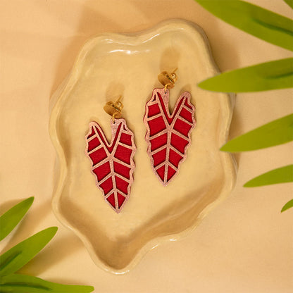 Aretes Zebrina Rojo