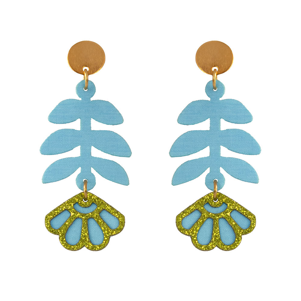Aretes Caléndula azules