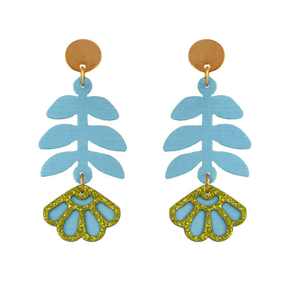 Aretes Caléndula azules