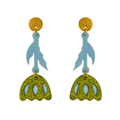 Aretes Tulipán coloridos y ultraligeros 