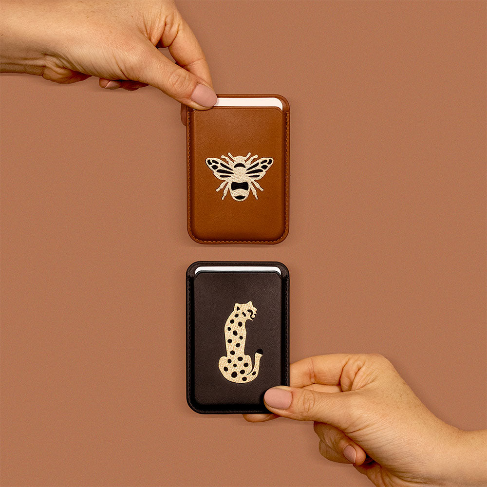 PORTADOCUMENTOS LEOPARDO NEGRO