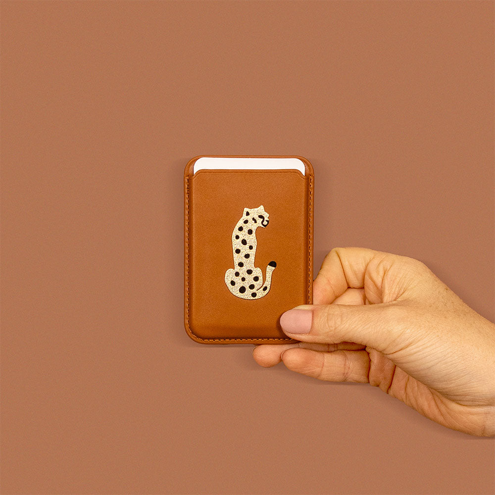 PORTADOCUMENTOS LEOPARDO CAFÉ